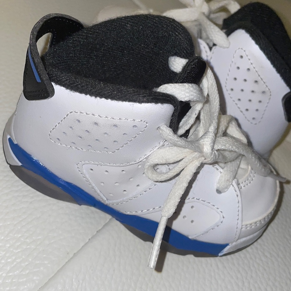Air Jordan’s 5C blue and white